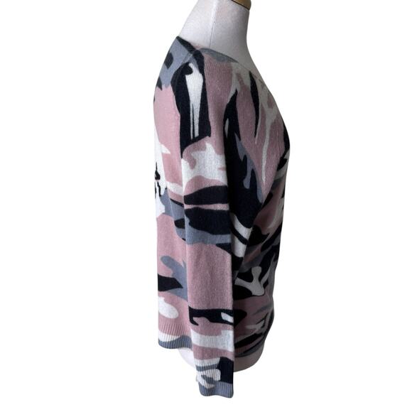 SKULL CASHMERE Scout Pink Gray Camo Cashmere Sweater XS - Picture 7 of 10